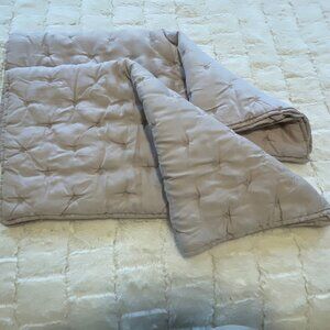 Tencel Quilted Euro Shams - Set of 2 - Dusty Rose